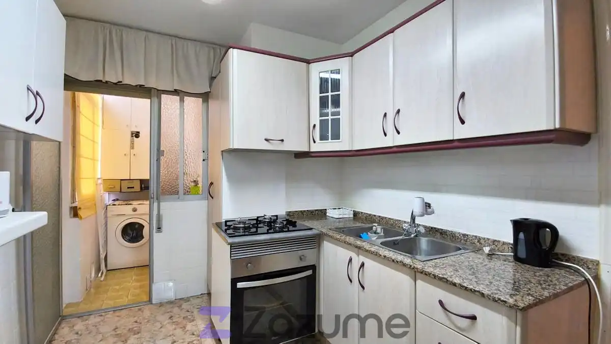 Kitchen of Flat for rent in Mazarrón  with Air Conditioner, Terrace and Furnished