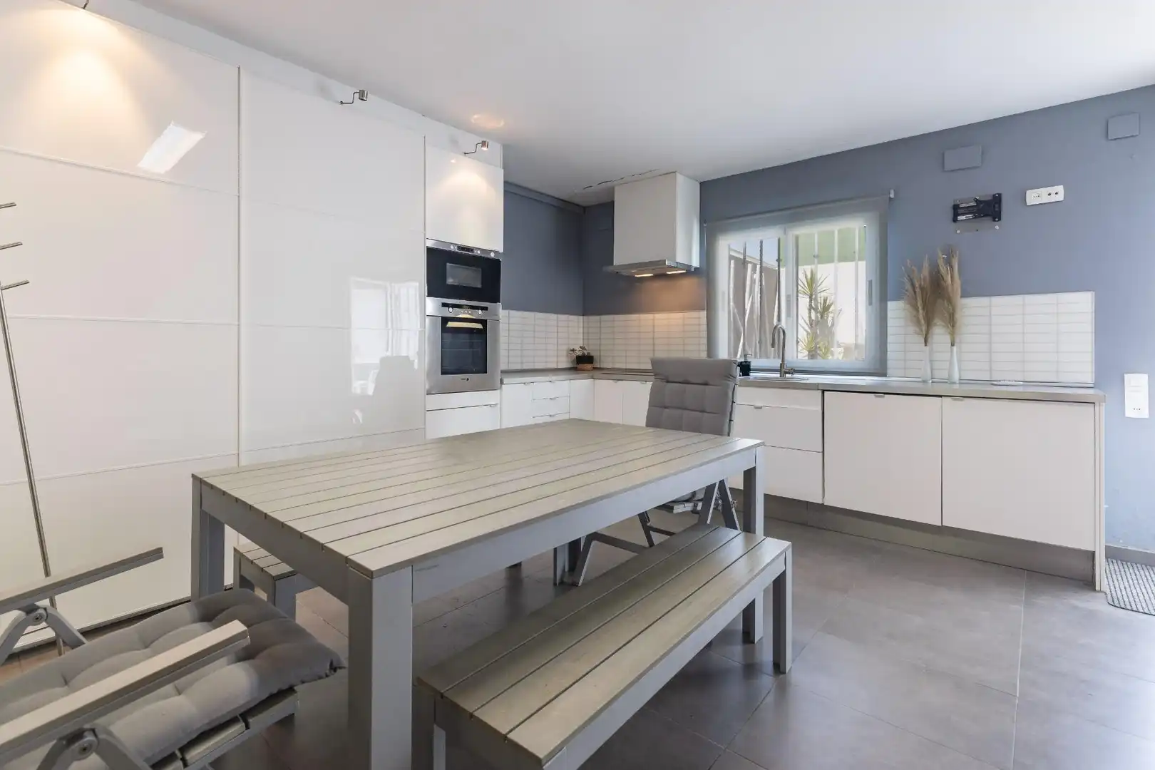 Cocina de Casa adosada en venta en Benimuslem con Aire acondicionado, Calefacción y Parquet