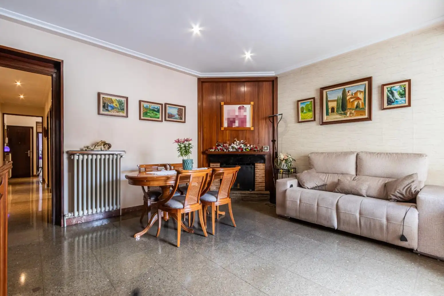 Living room of Houses for sale in Terrassa  with Heating, Parquet flooring and Terrace