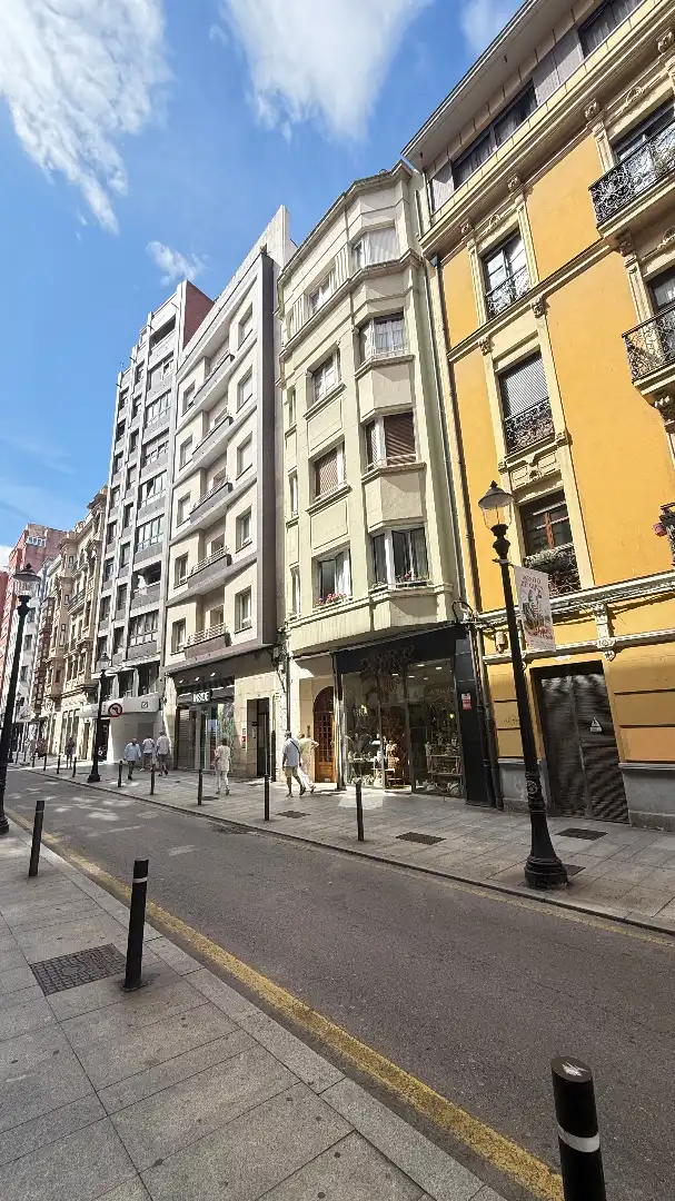 Vista exterior de Pis de lloguer en Gijón  amb Calefacció, Parquet i Moblat