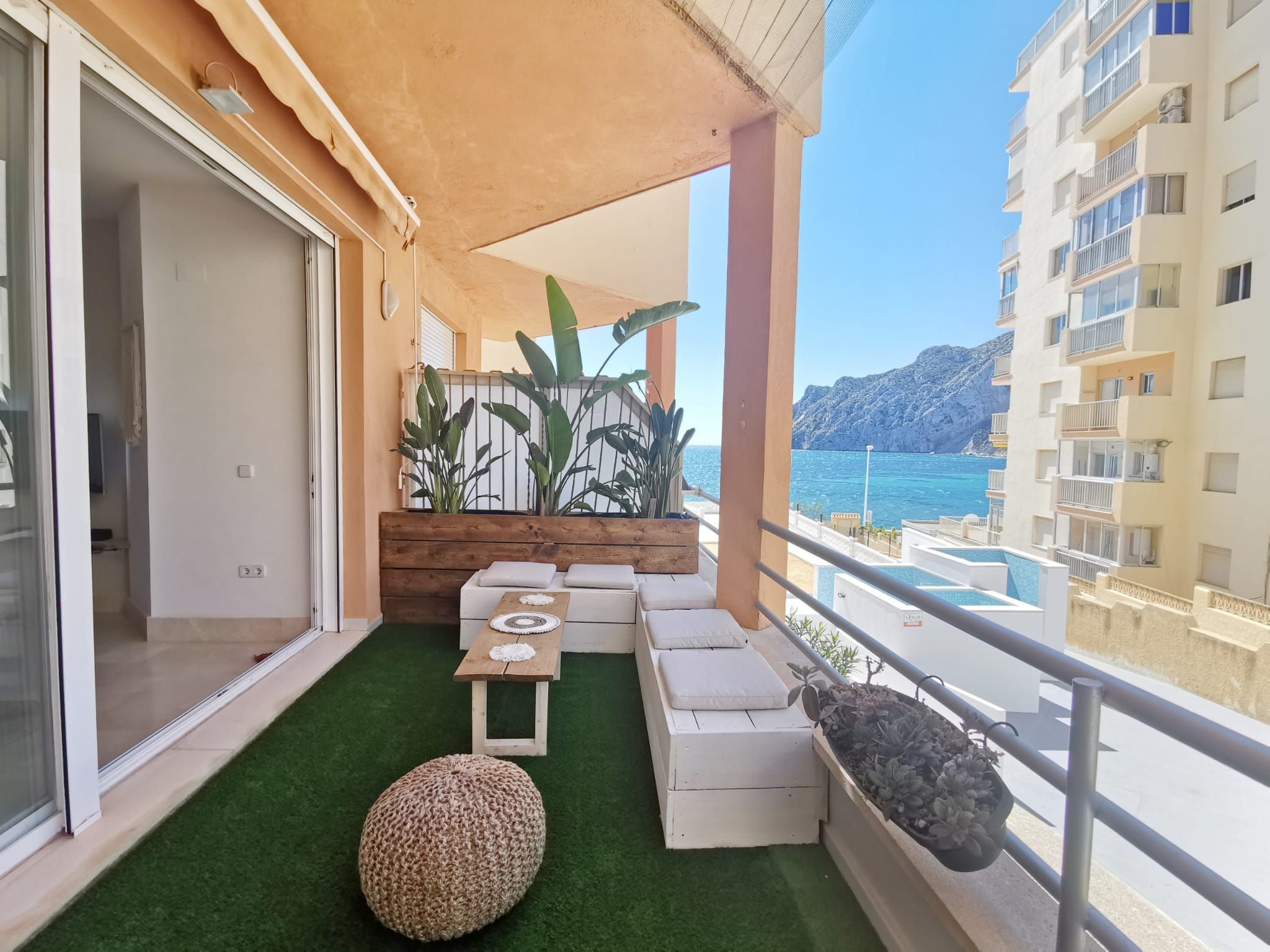 Terraza de Apartamento en venta en Calpe / Calp con Aire acondicionado, Calefacción y Terraza