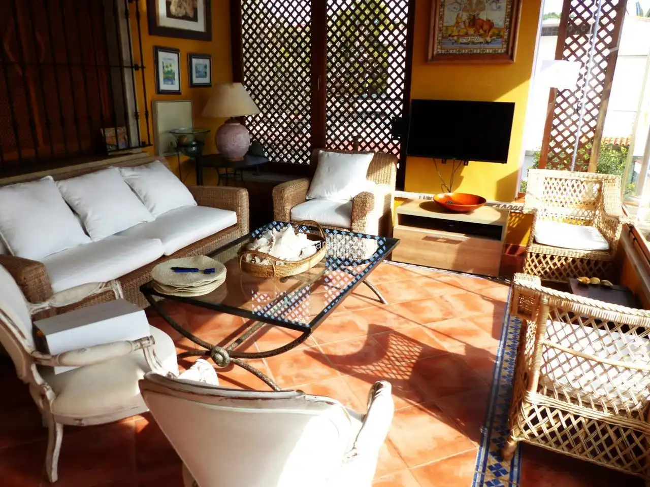Sala de estar de Casa o chalet en venta en Oropesa del Mar / Orpesa con Aire acondicionado, Jardín privado y Terraza