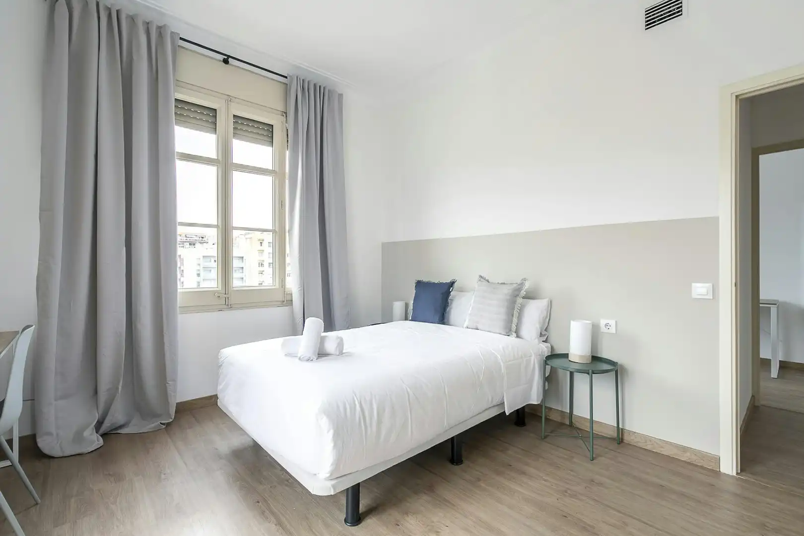 Schlafzimmer von Wohnung zur untervermieten in  Barcelona Capital mit Heizung, Möbliert und Waschmaschine