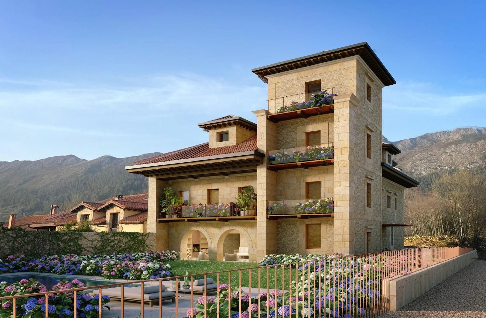 Vista exterior de Pis en venda en San Felices de Buelna amb Calefacció i Terrassa