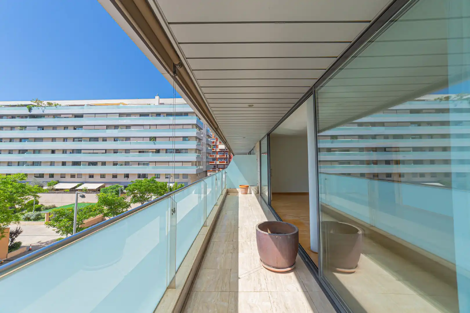 Terrasse von Wohnung zur Miete in  Barcelona Capital mit Klimaanlage, Parkett und Terrasse