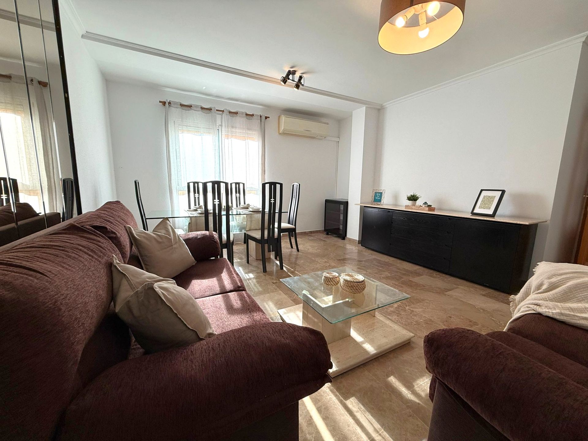 Sala de estar de Piso de alquiler en Sagunto / Sagunt con Aire acondicionado, Amueblado y Horno