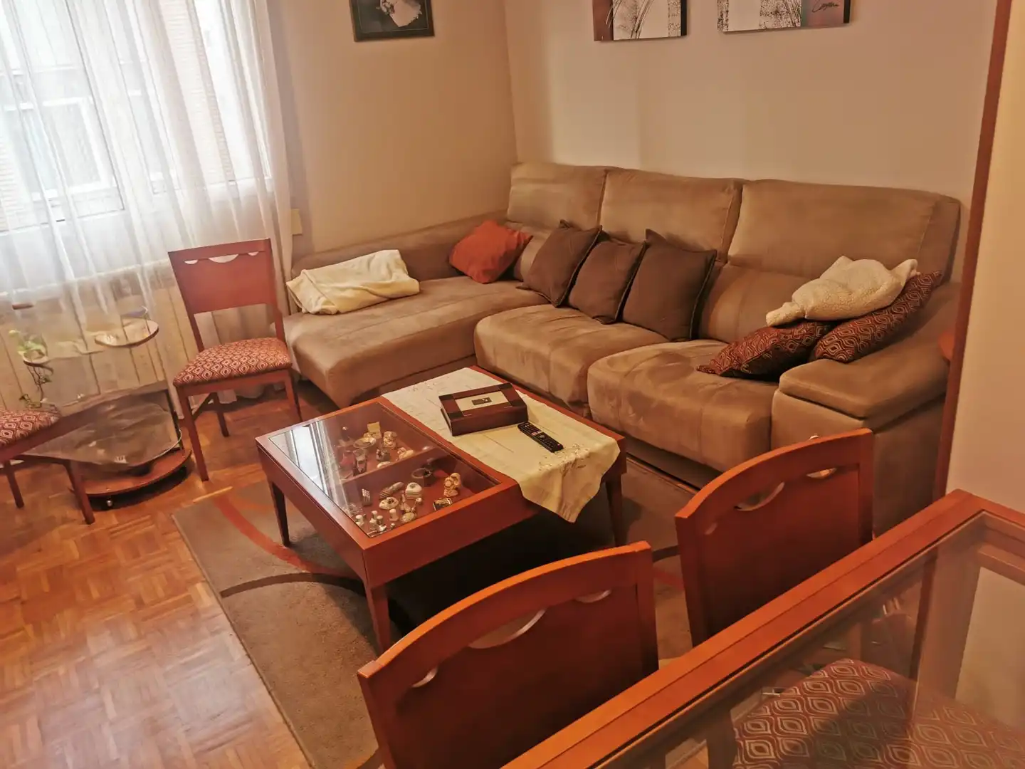 Sala de estar de Piso en venta en Gijón  con Calefacción, Parquet y Trastero