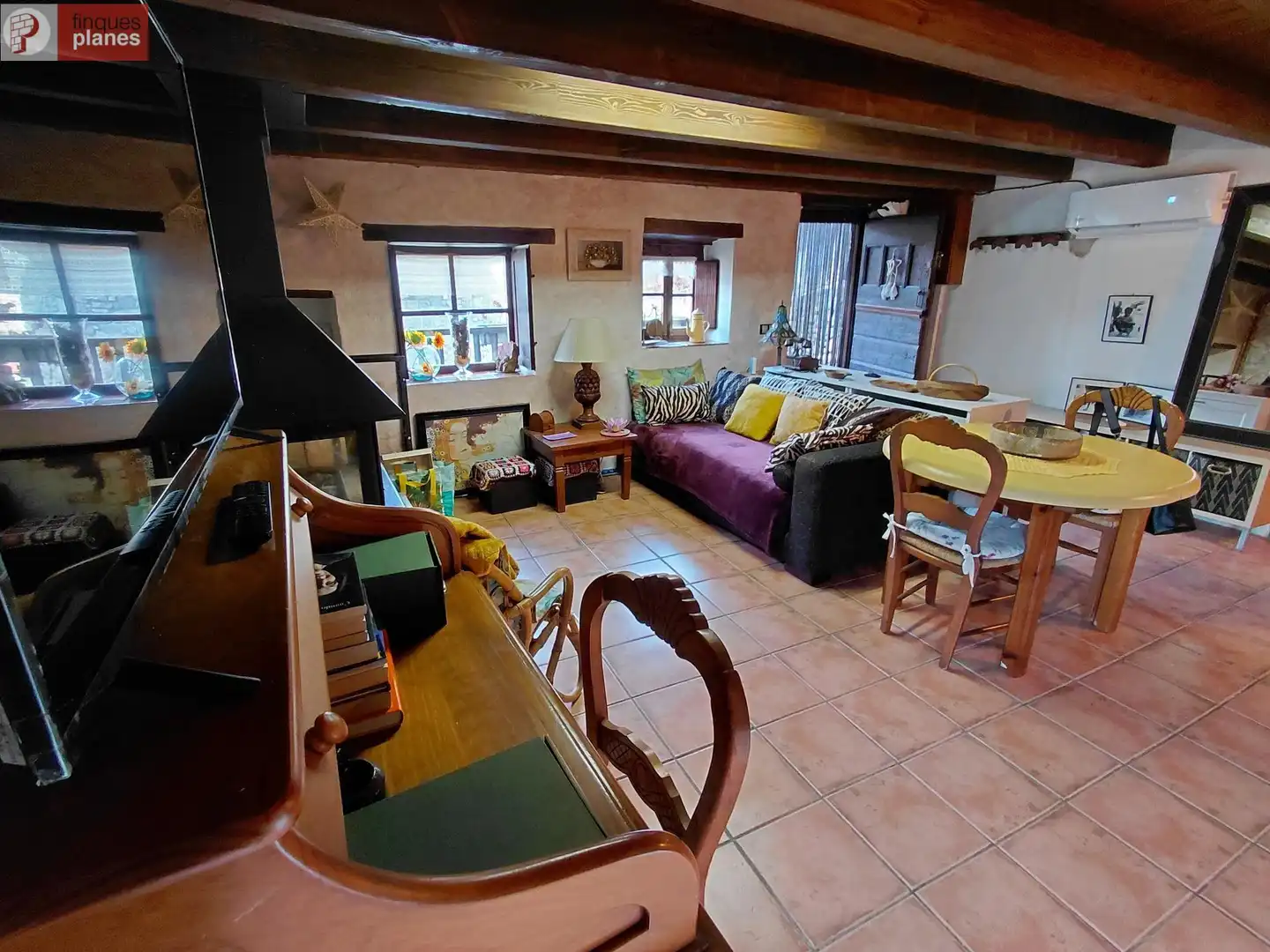 Living room of Country homes for sale in Arsèguel  with Air Conditioner and Terrace