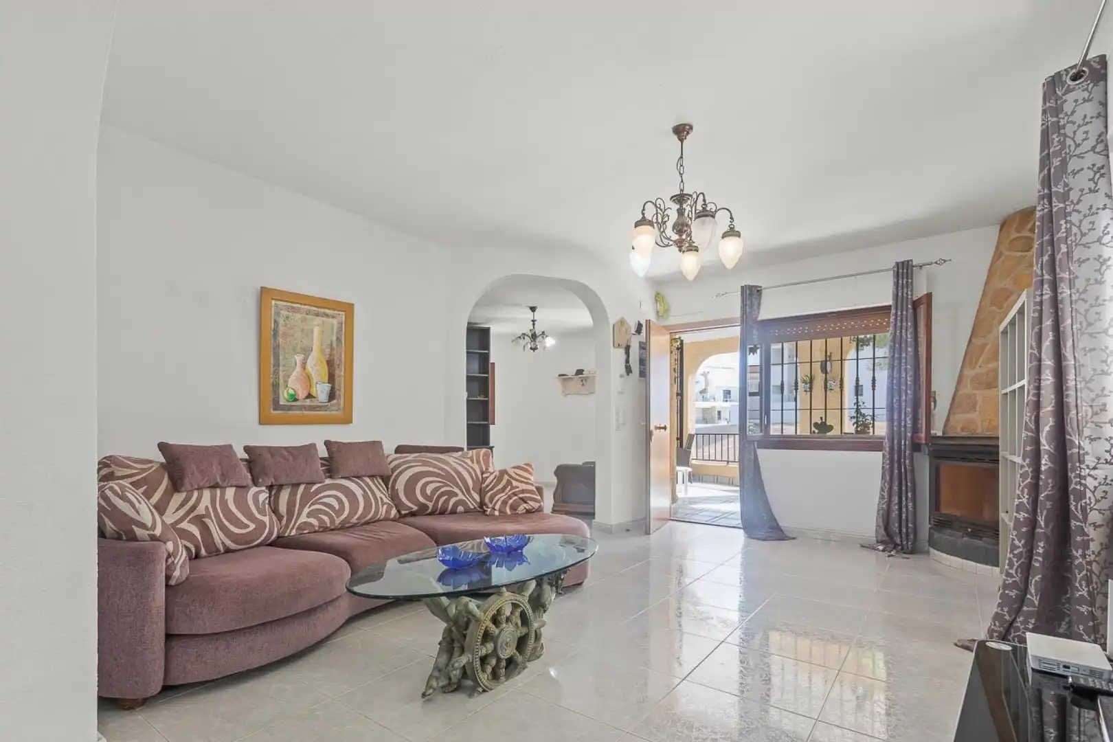 Sala d'estar de Casa o xalet en venda en Orihuela amb Aire condicionat, Jardí privat i Terrassa