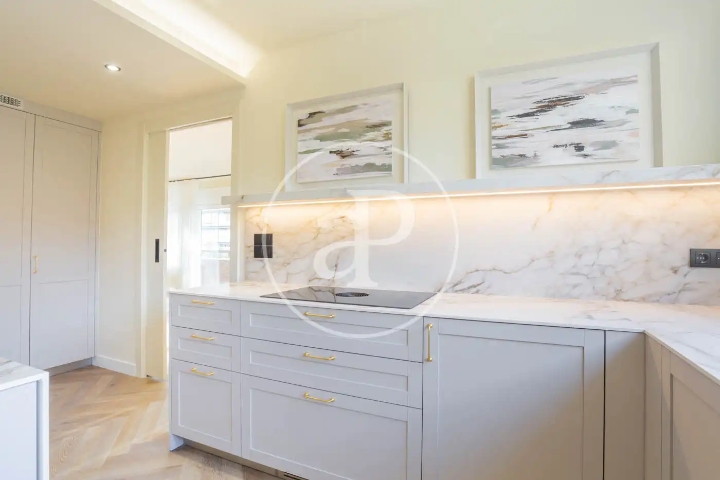 Kitchen of Flat for rent in Barcelona  with Air Conditioner, Heating and Private garden