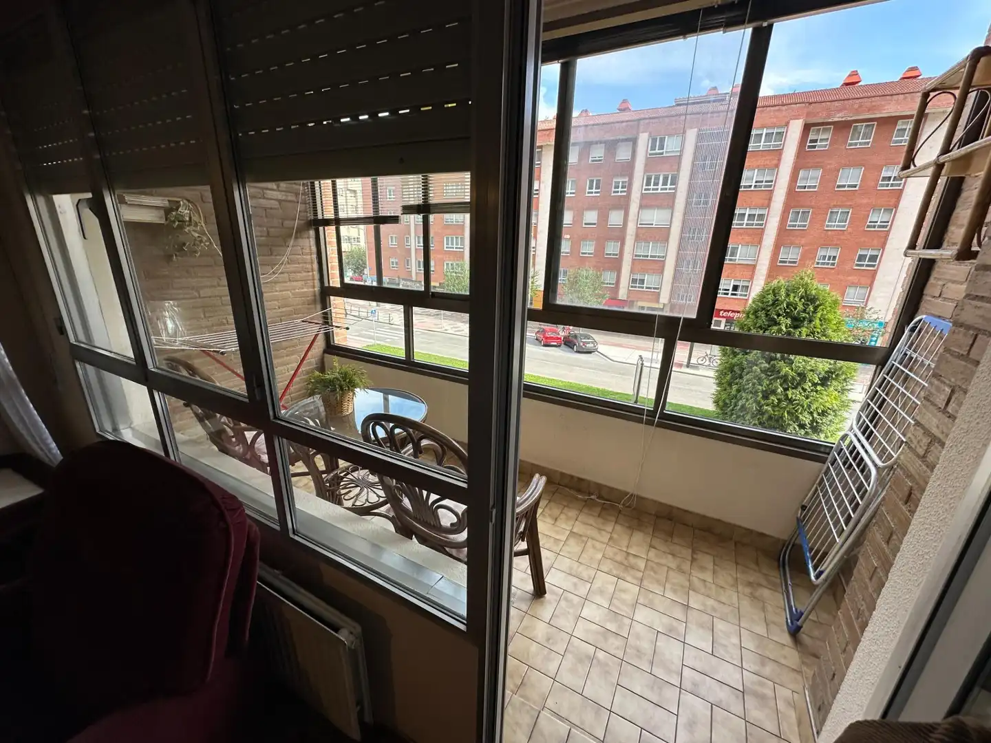 Balcony of Flat for share in Burgos  with Heating and Furnished