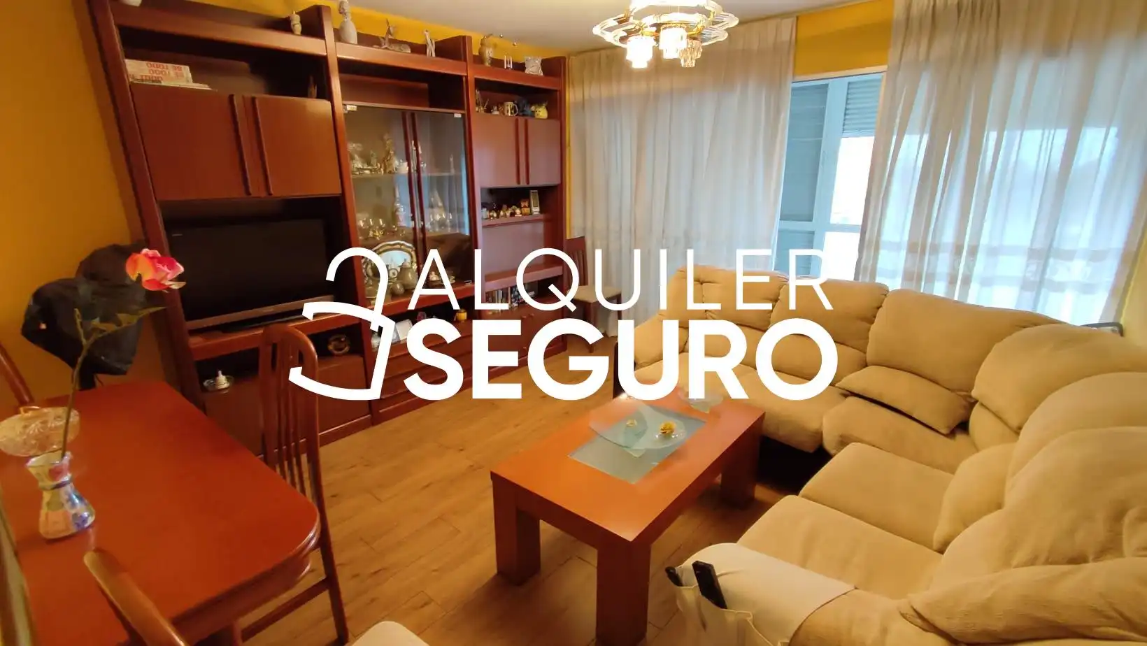 Wohnzimmer von Wohnung zur Miete in Madrid mit Heizung, Terrasse und Möbliert