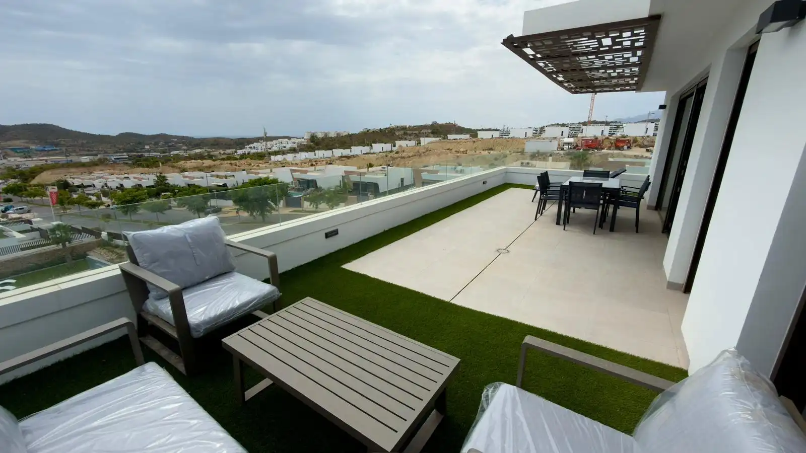 Terrassa de Apartament de lloguer en Finestrat amb Aire condicionat, Jardí privat i Terrassa