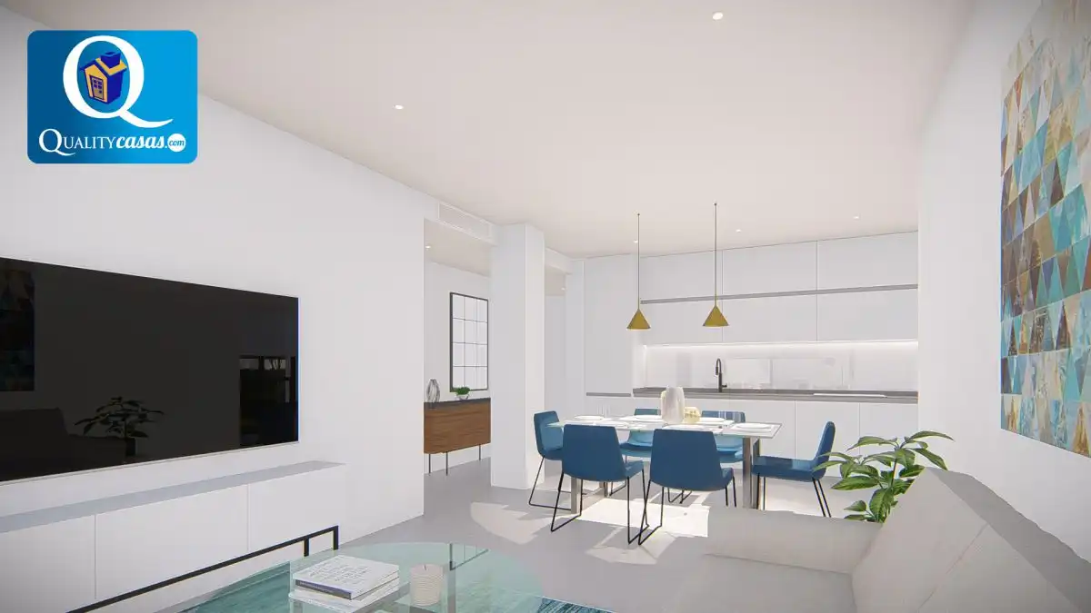 Sala de estar de Piso en venta en Villajoyosa / La Vila Joiosa con Terraza