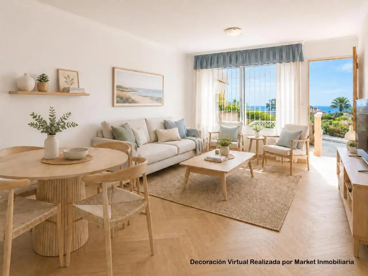 Sala de estar de Casa adosada en venta en Santa Pola con Aire acondicionado, Terraza y Piscina
