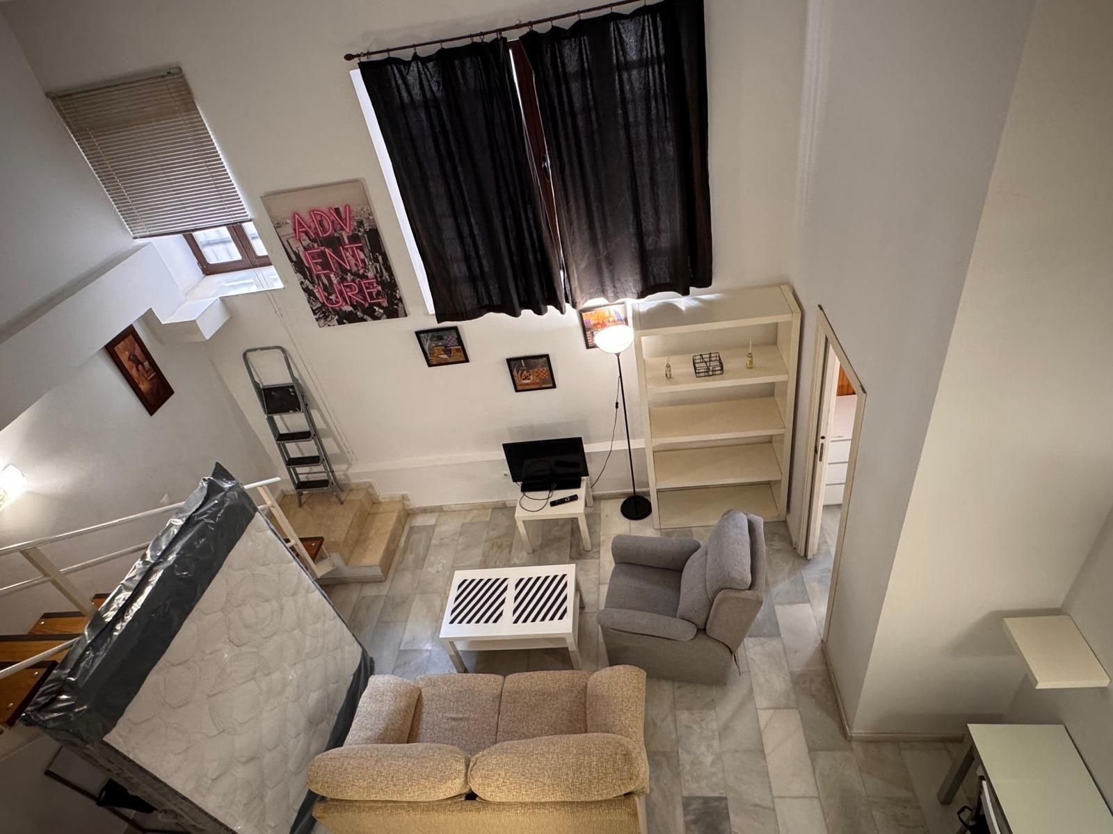 Sala d'estar de Dúplex de lloguer en  Granada Capital amb Calefacció