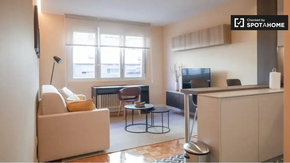Wohnzimmer von Wohnung zur Miete in Madrid mit Klimaanlage, Heizung und Möbliert
