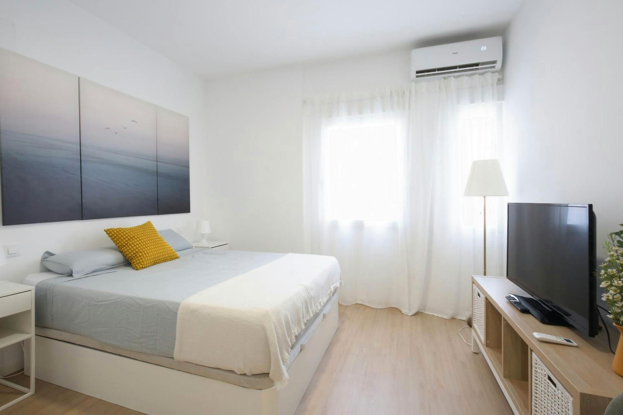 Bedroom of Flat to rent in  Madrid Capital  with Air Conditioner, Heating and Furnished