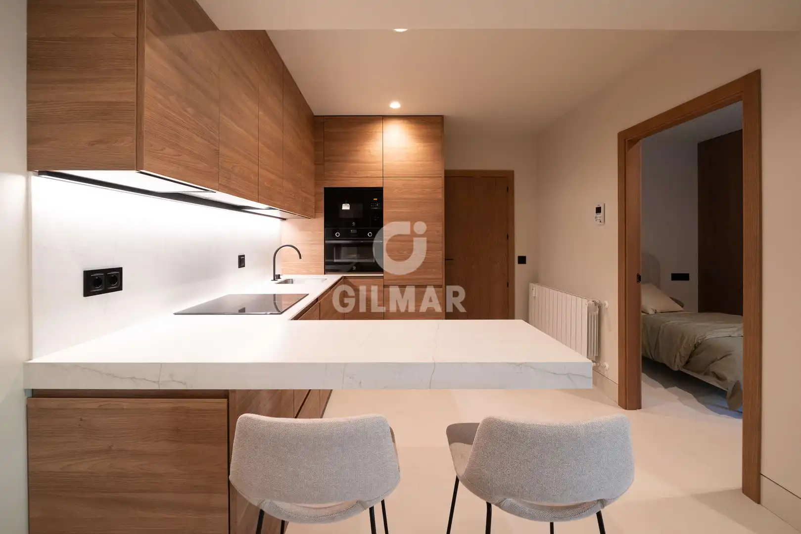 Kitchen of Flat for sale in Madrid  with Heating, Furnished and Balcony