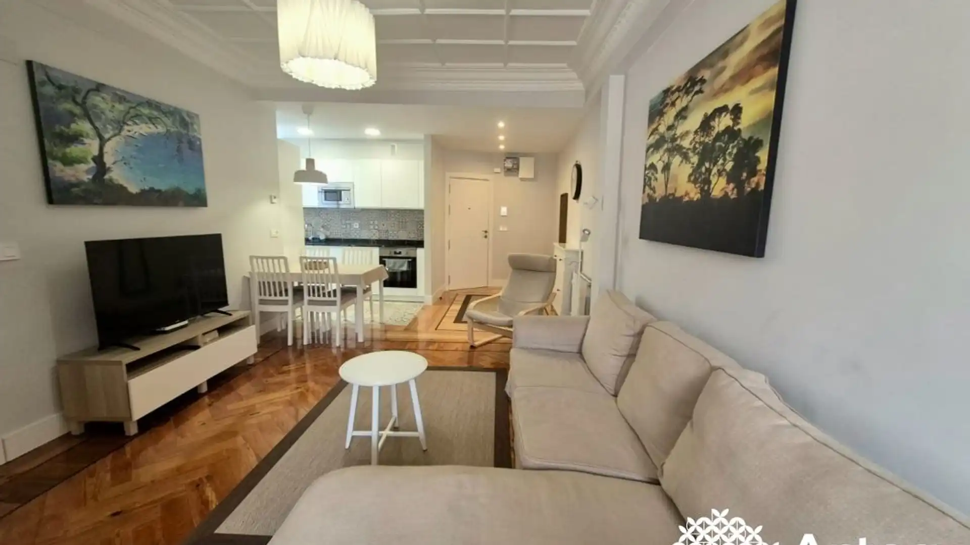 Sala de estar de Piso de alquiler en Bilbao  con Horno, Lavadora y Microondas