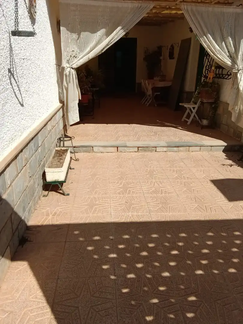Terraza de Finca rústica en venta en Fuente Álamo de Murcia con Aire acondicionado, Jardín privado y Amueblado