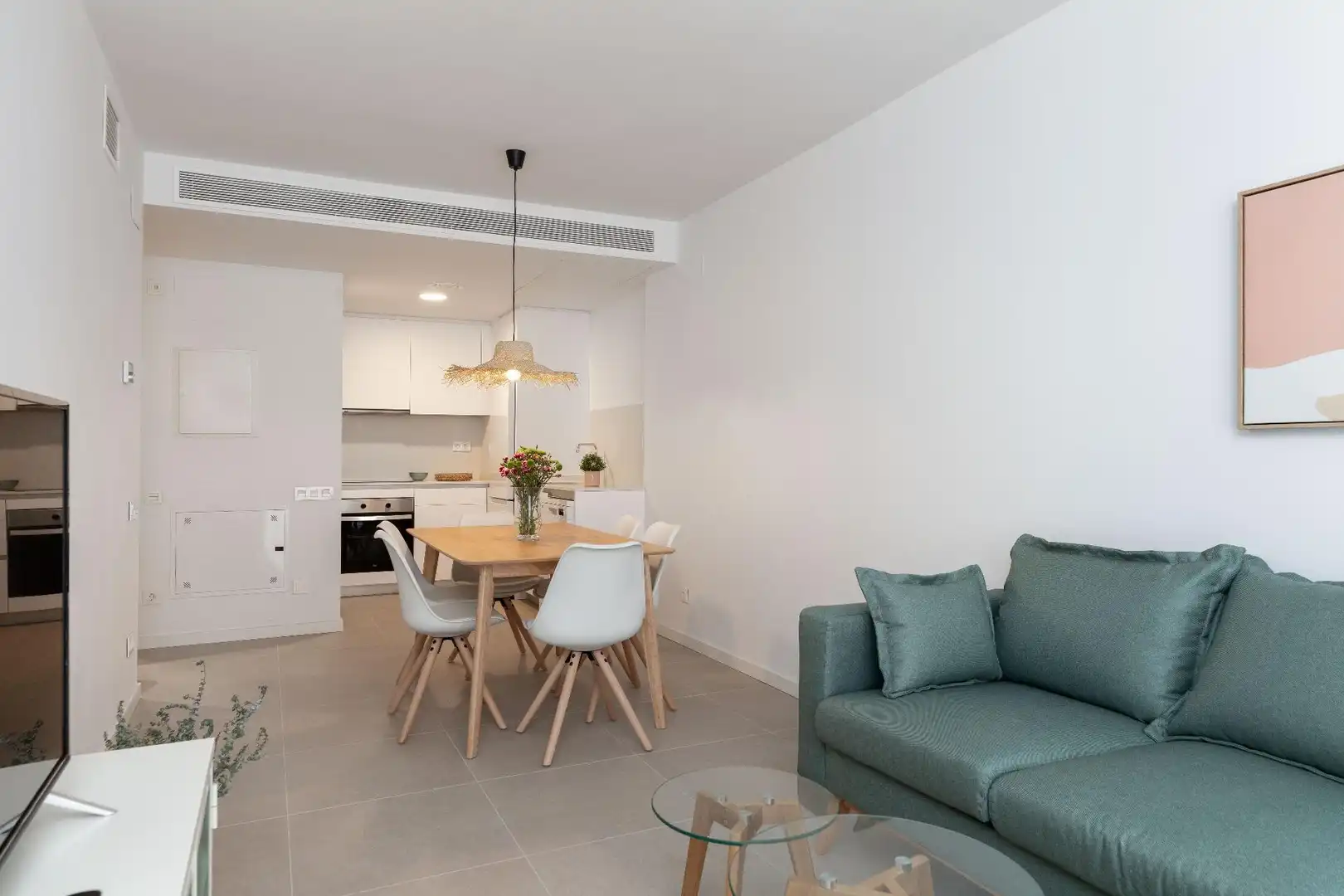 Wohnzimmer von Dachboden zur Miete in Calonge i Sant Antoni mit Klimaanlage, Heizung und Terrasse