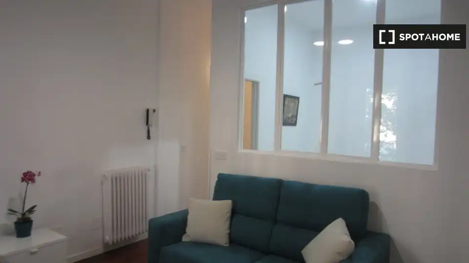 Sala d'estar de Pis de lloguer en Madrid amb Aire condicionat, Calefacció i Moblat