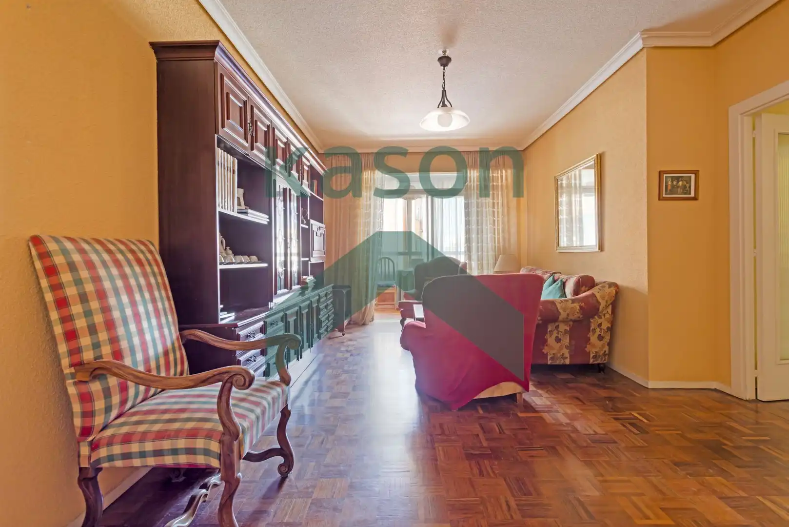 Sala de estar de Piso en venta en  Madrid Capital con Calefacción y Terraza