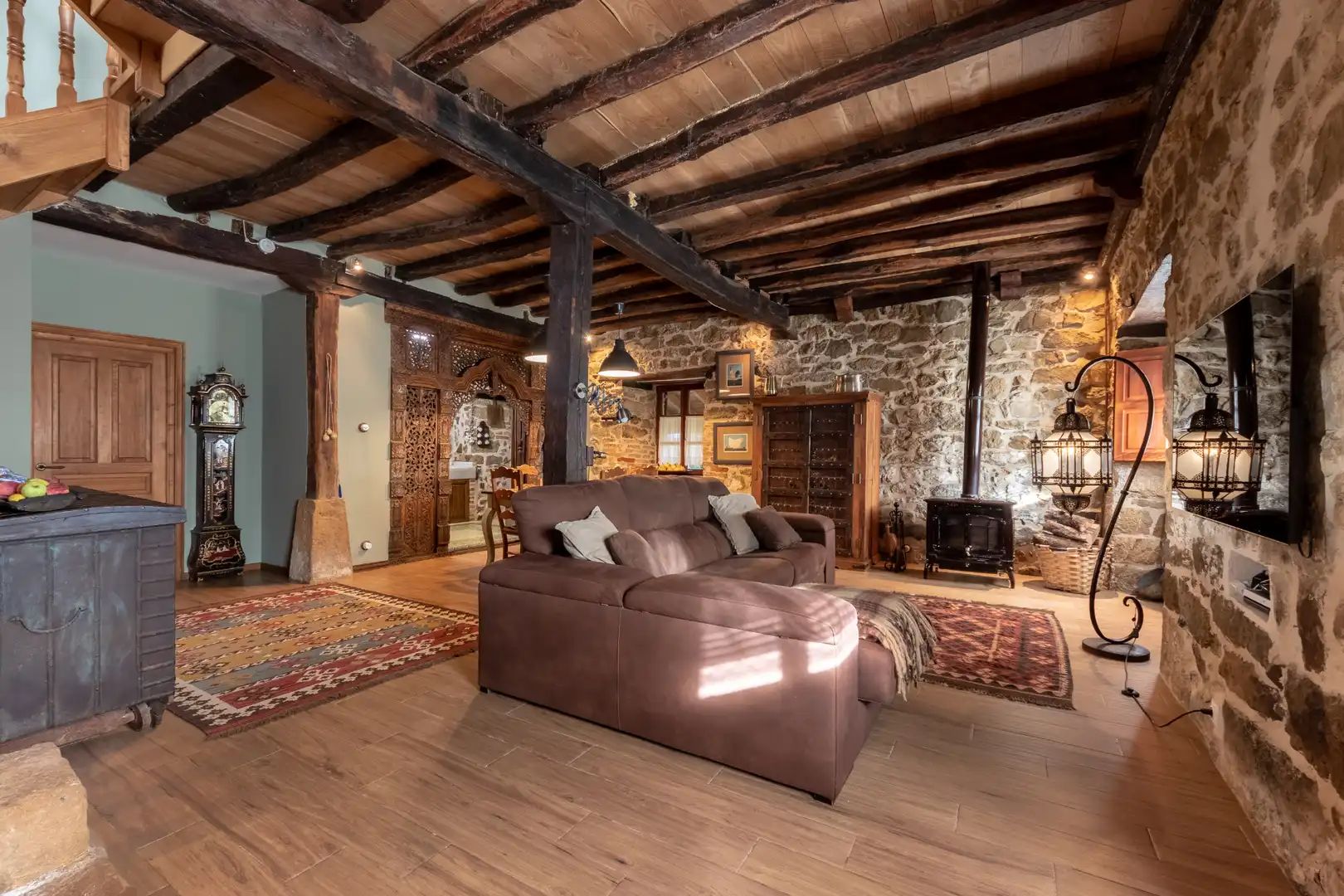 Sala de estar de Casa o chalet en venta en Galdames con Parquet, Trastero y Piscina