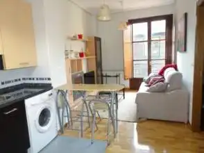 Living room of Flat for rent in Gijón   with Heating, Parquet flooring and Furnished