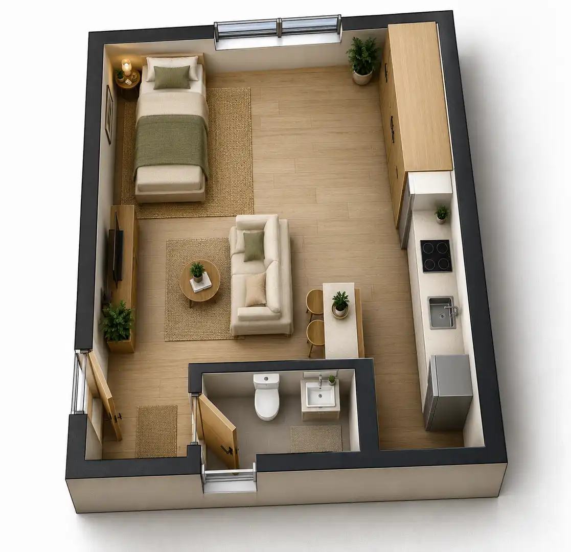 Wohnzimmer von Loft zum Verkauf in Centre