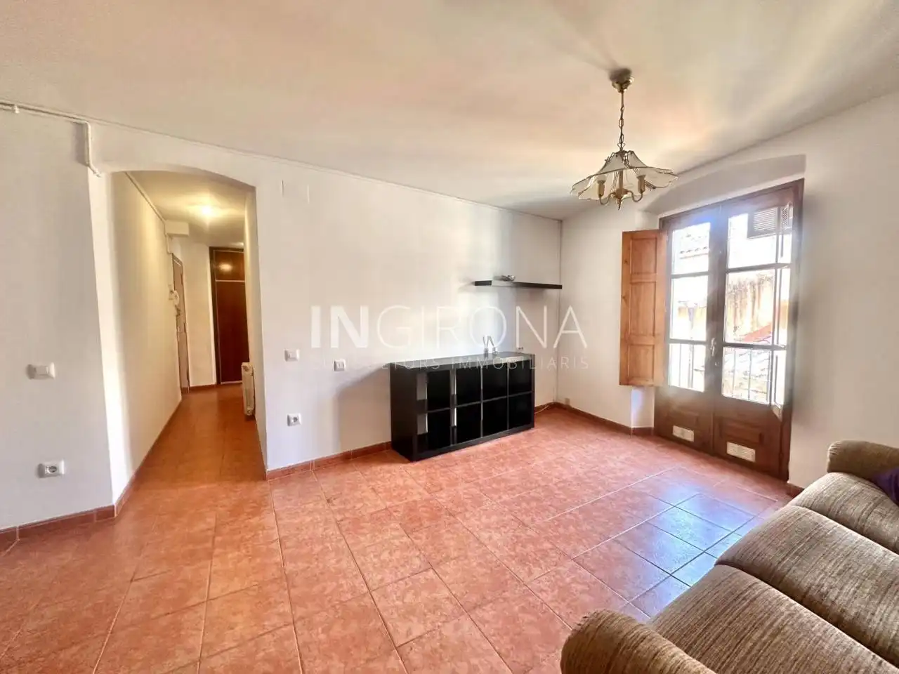 Sala de estar de Piso de alquiler en Girona con Calefacción, Amueblado y Balcón