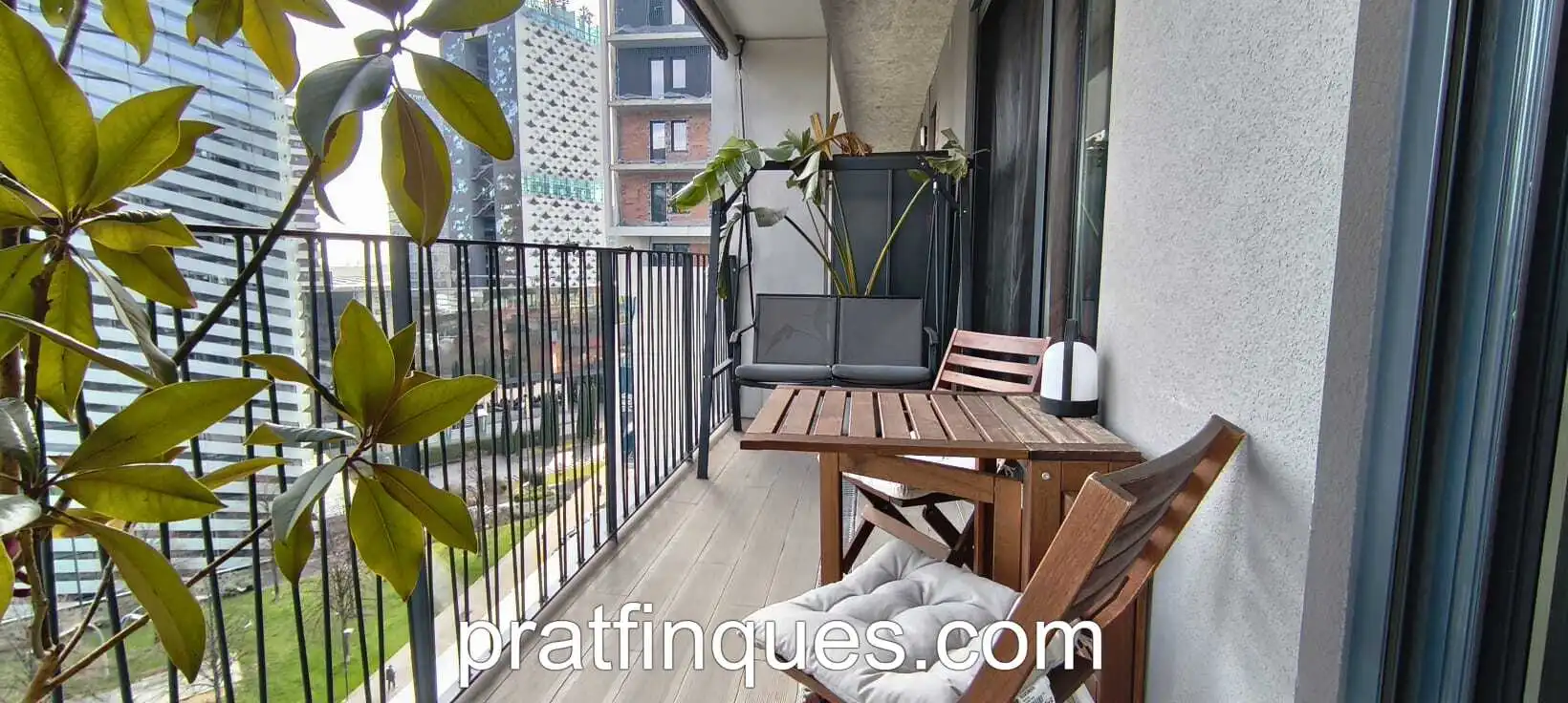 Terrasse von Wohnung zum Verkauf in L'Hospitalet de Llobregat mit Klimaanlage, Heizung und Parkett