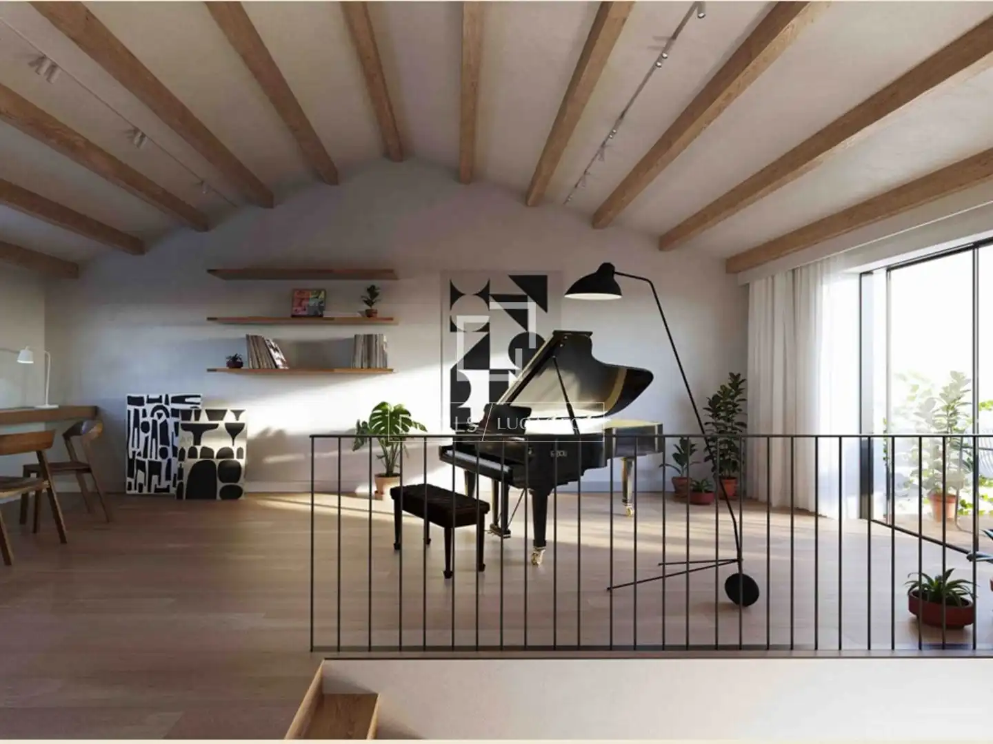 Sala d'estar de Casa o xalet en venda en Sant Cugat del Vallès amb Moblat