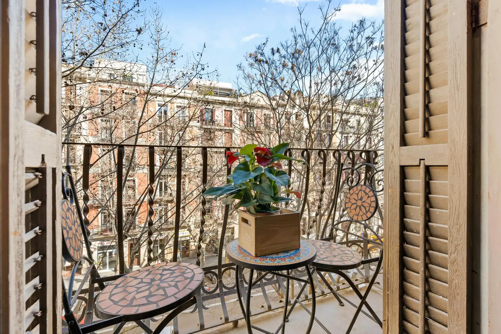 Balcony of Flat for rent in Barcelona  with Air Conditioner, Heating and Furnished