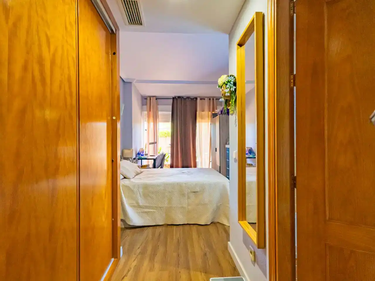 Bedroom of Flat for sale in Vera  with Air Conditioner, Private garden and Parquet flooring
