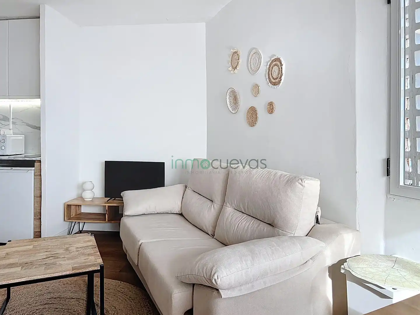 Sala de estar de Estudio en venta en Mojácar con Aire acondicionado, Jardín privado y Terraza