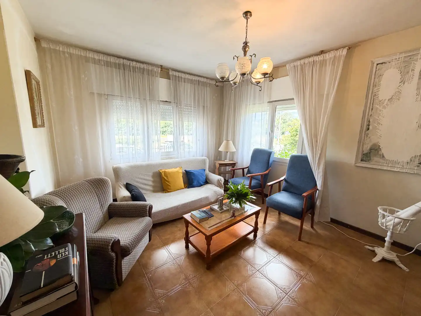 Living room of Houses for sale in Rianxo  with Heating, Private garden and Furnished