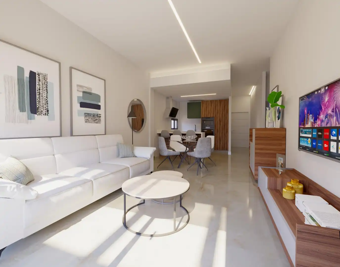 Sala de estar de Casa o chalet en venta en Algorfa con Jardín privado, Terraza y Piscina