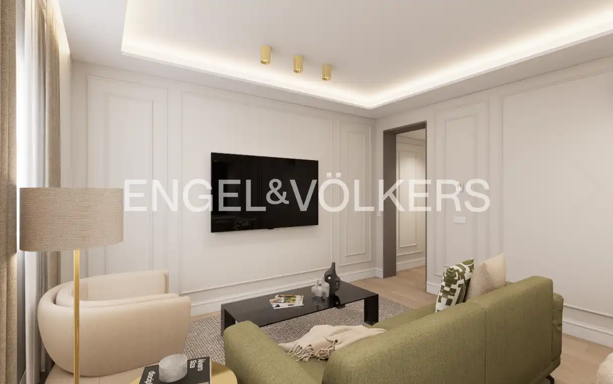Wohnzimmer von Wohnung zum Verkauf in Madrid mit Klimaanlage, Heizung und Parkett