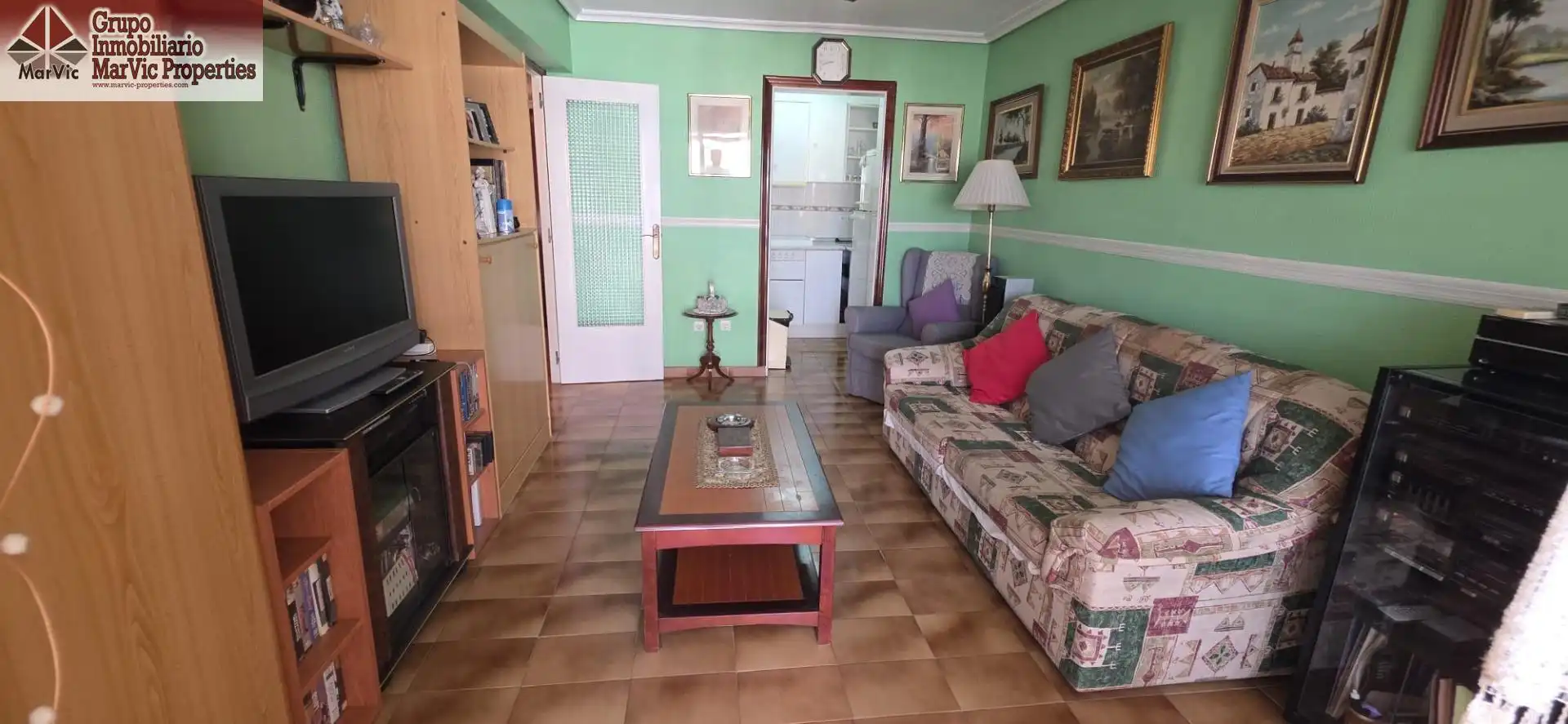 Sala de estar de Apartamento en venta en Benidorm con Aire acondicionado, Jardín privado y Amueblado