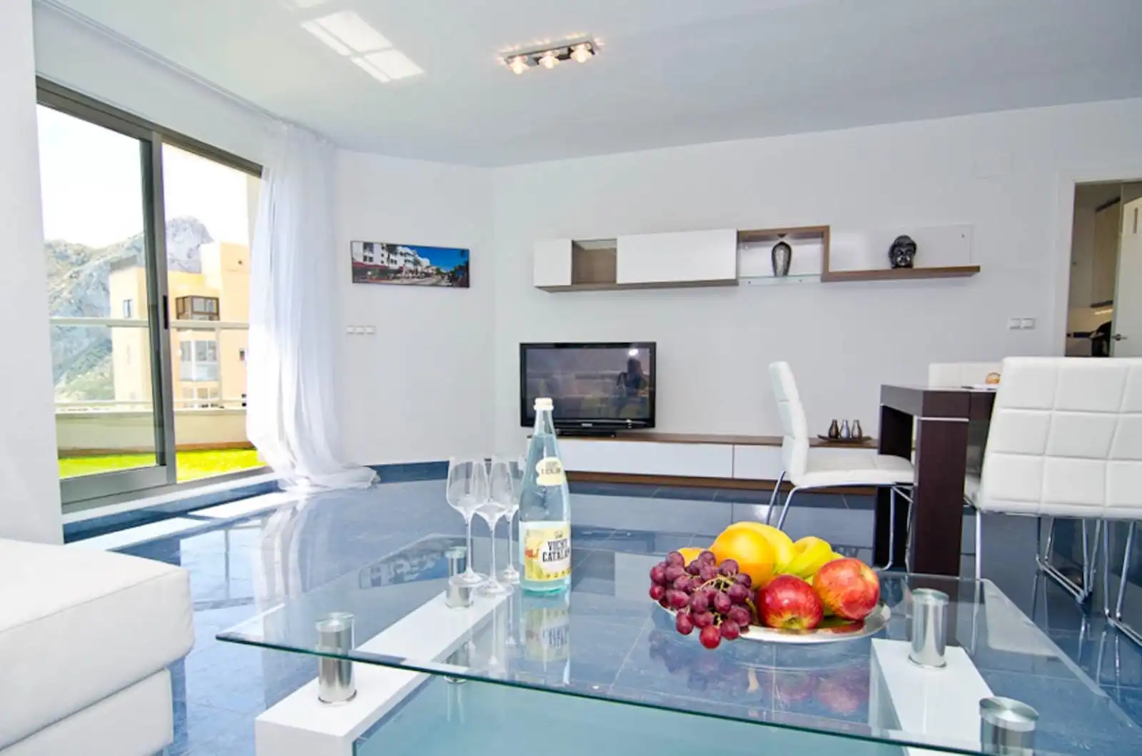 Living room of Attic for sale in Calpe / Calp  with Air Conditioner, Terrace and Furnished