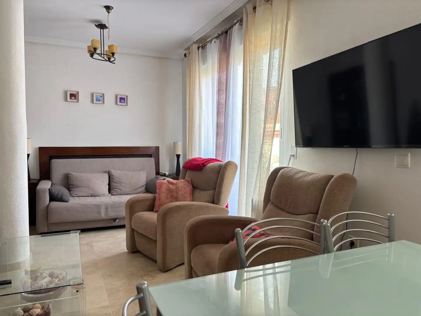 Wohnzimmer von Wohnung zur Miete in Dénia mit Klimaanlage, Terrasse und Schwimmbad