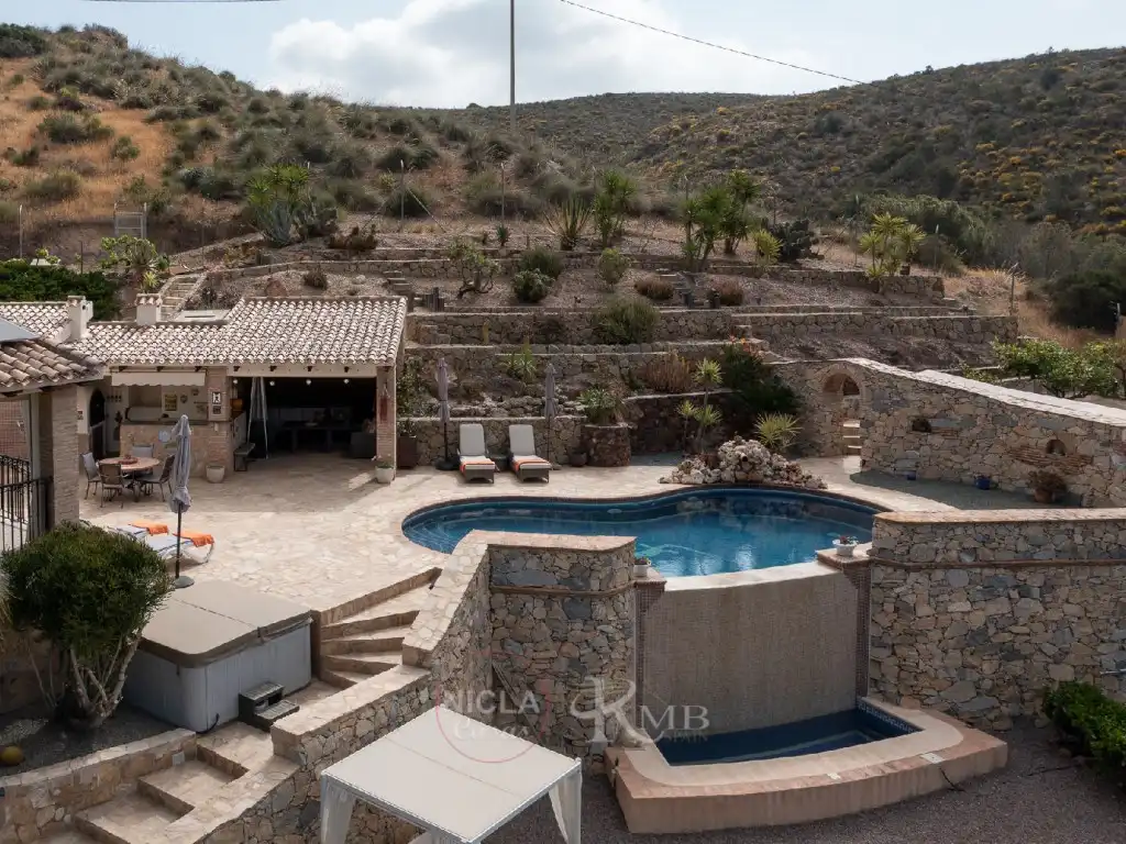 Piscina de Casa o xalet en venda en Bédar amb Aire condicionat, Jardí privat i Terrassa