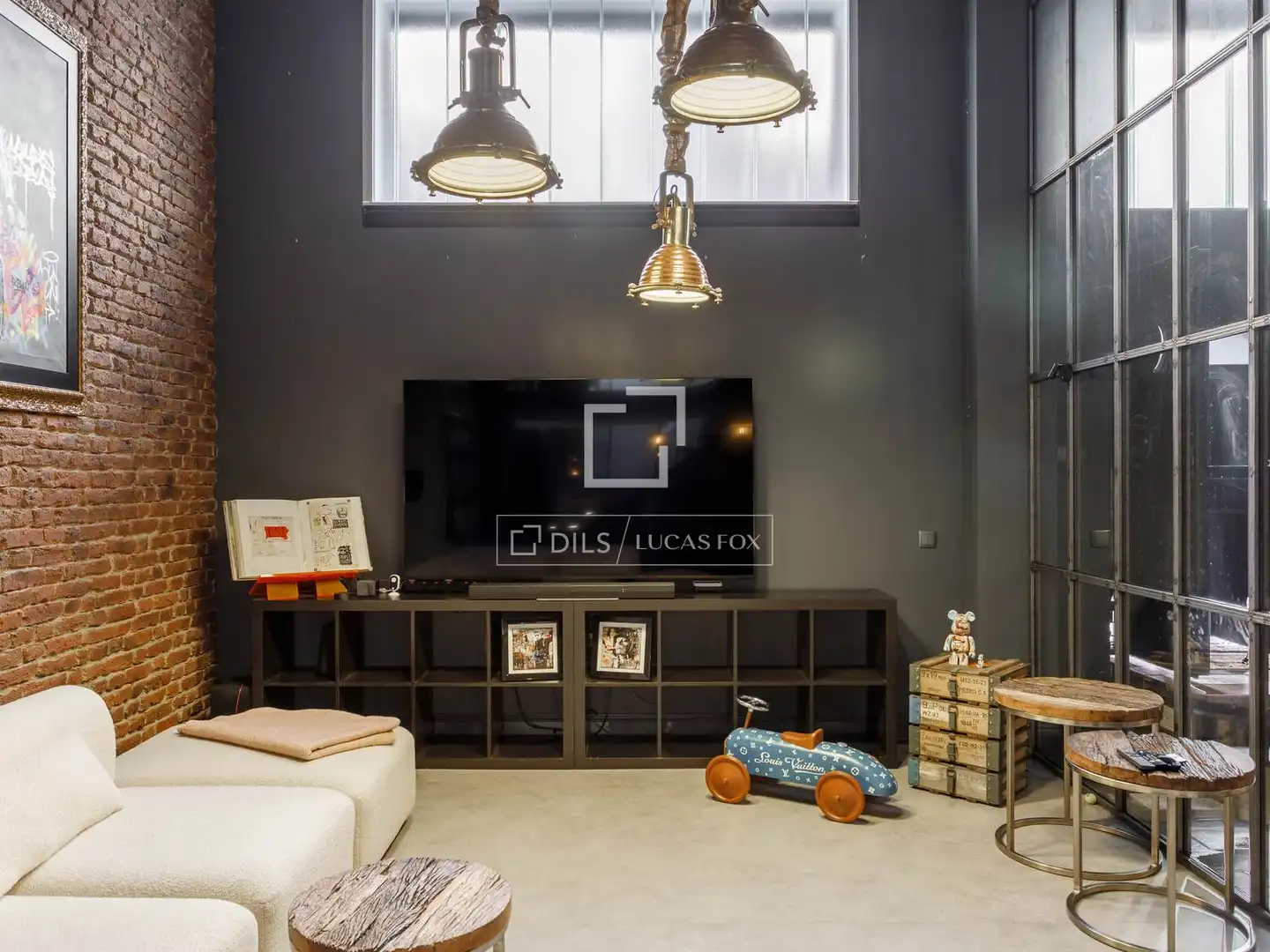 Living room of Lofts for rent in Madrid  with Air Conditioner, Heating and Terrace