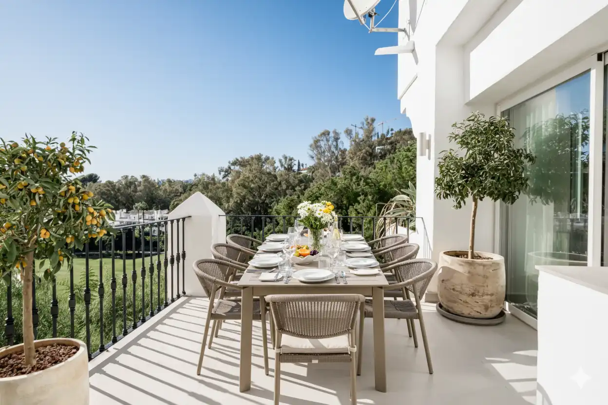 Terrace of Apartments for sale in Benahavís  with Air Conditioner, Terrace and Swimming Pool