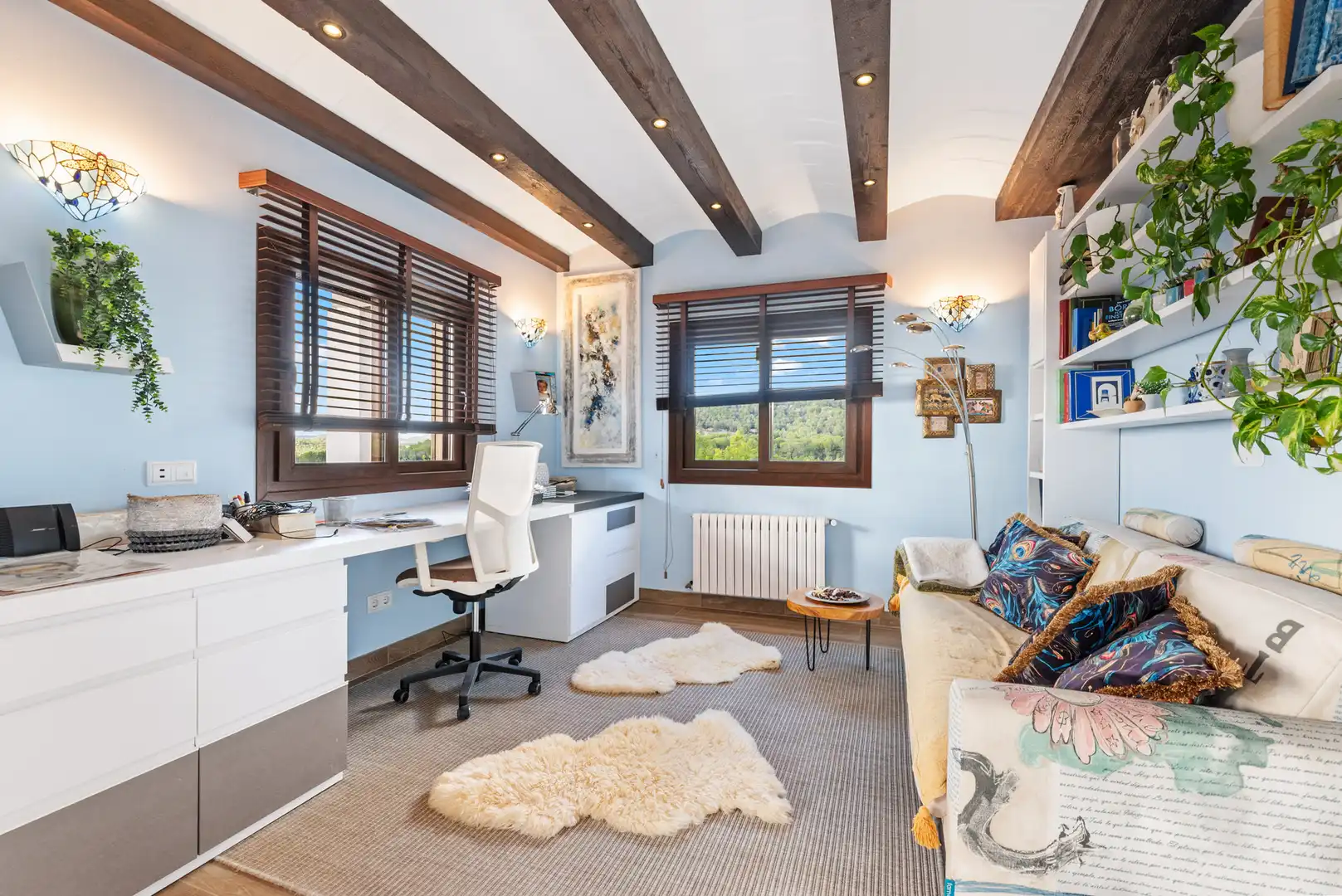 Wohnzimmer von Country house zum Verkauf in Calvià mit Klimaanlage, Heizung und Terrasse