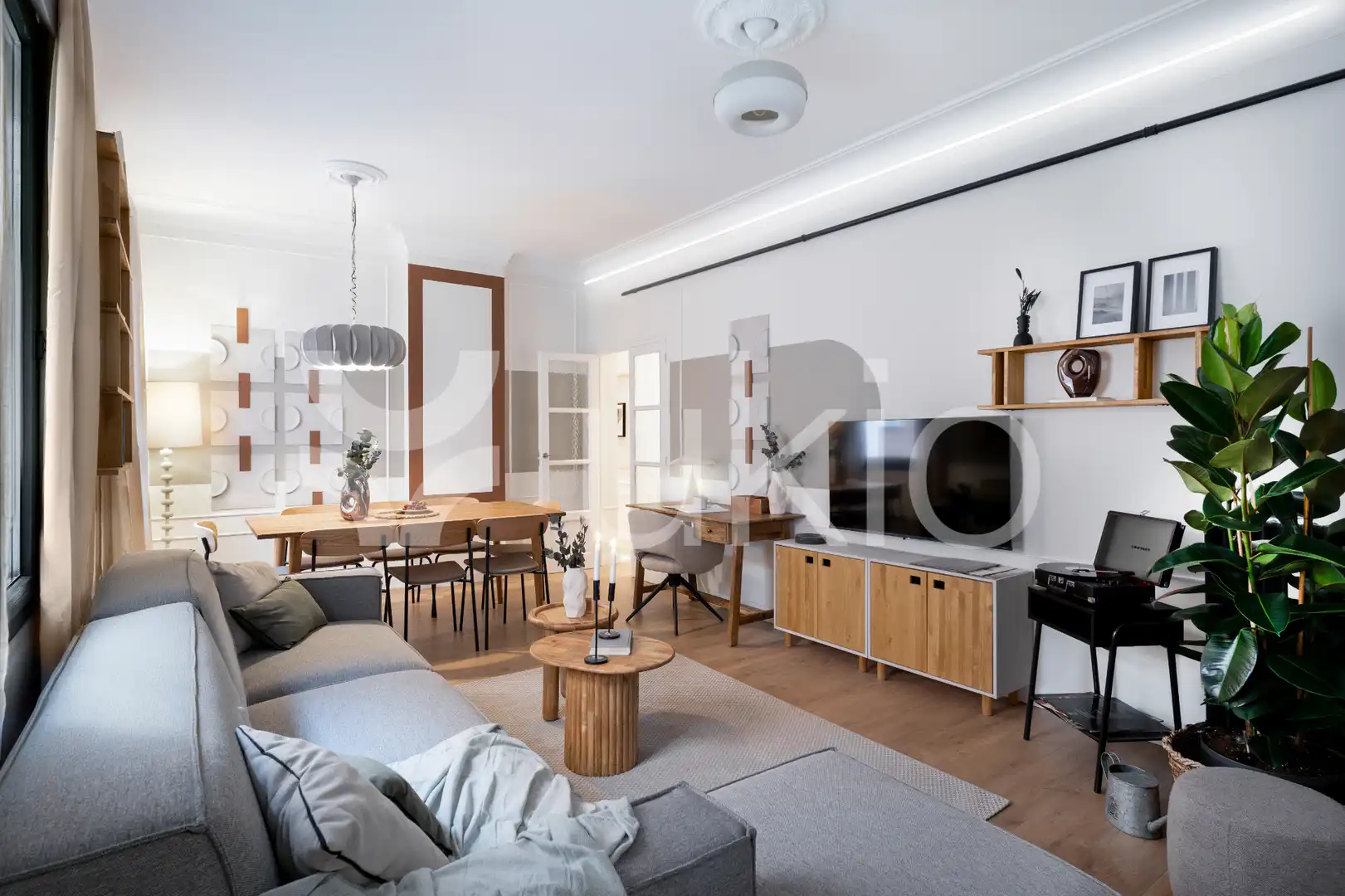 Sala d'estar de Apartament de lloguer en Madrid amb Aire condicionat, Calefacció i Moblat