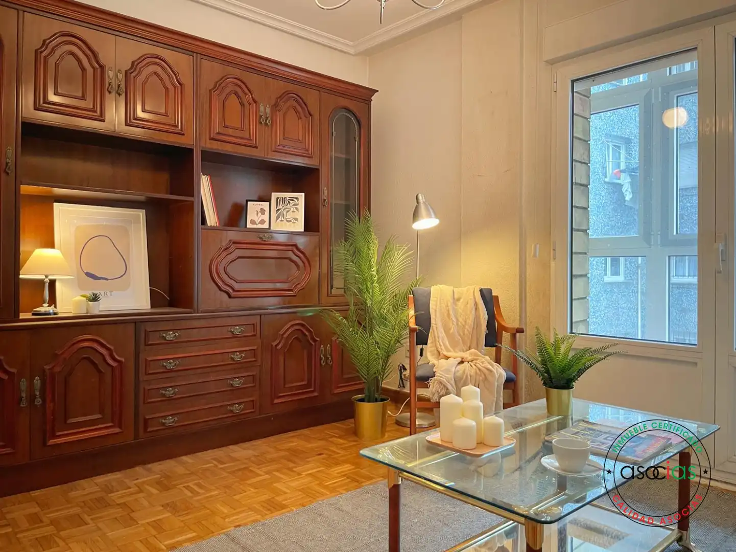Wohnzimmer von Wohnung zum Verkauf in Gijón  mit Heizung und Balkon