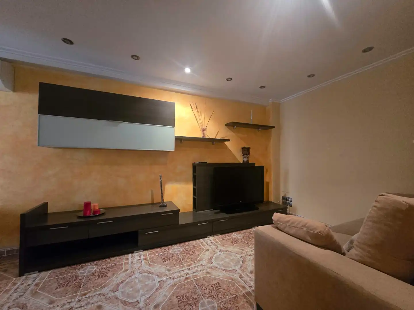 Wohnzimmer von Wohnung zum Verkauf in Castellón de la Plana / Castelló de la Plana mit Klimaanlage, Möbliert und Balkon